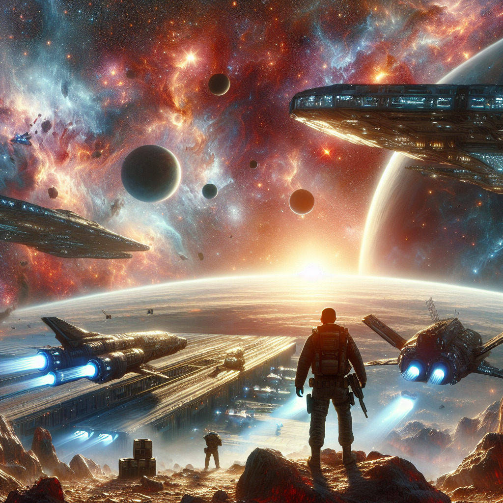 Navigating Stars: A Sogmian Soldier's First Mission